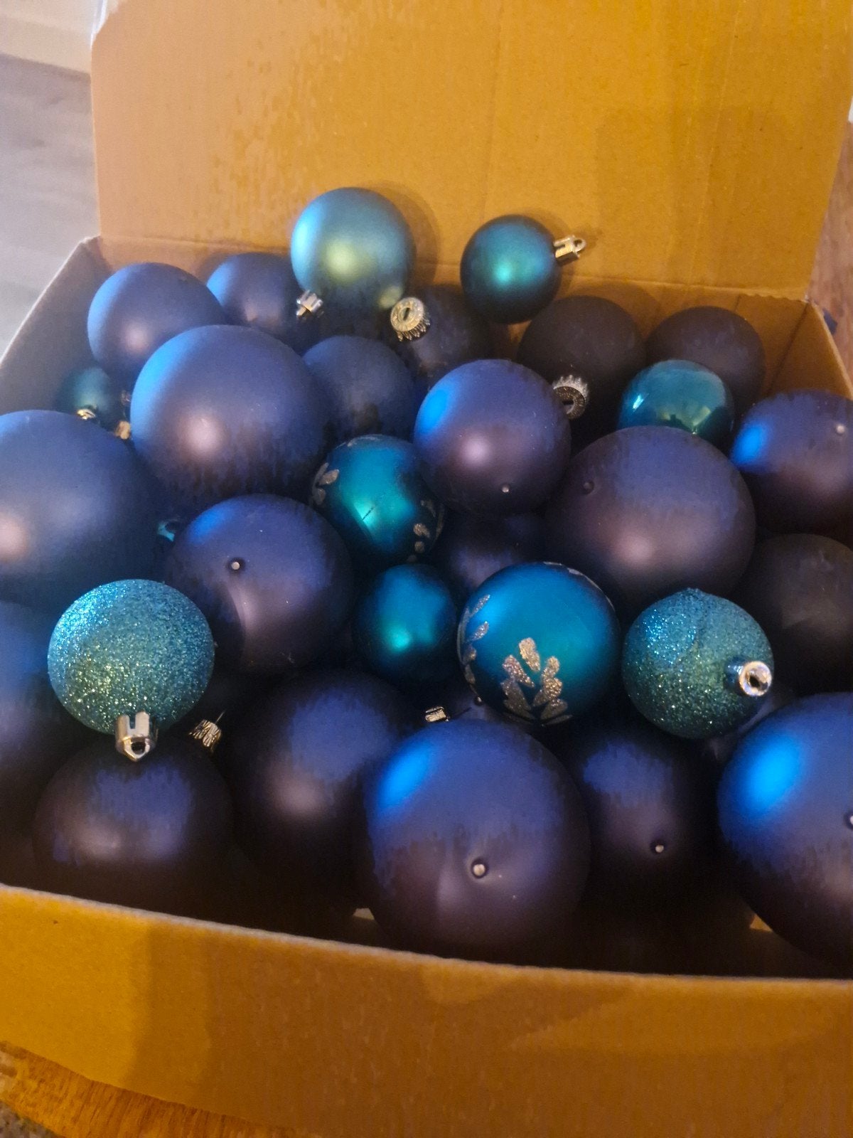 Blauwe kerstballen, Diversen, Ophalen, Gebruikt