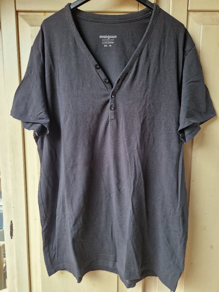 zwart shirt, Manguun, maat xxl, Kleding | Heren, T-shirts, Verzenden, Zwart, Overige maten, Zo goed als nieuw