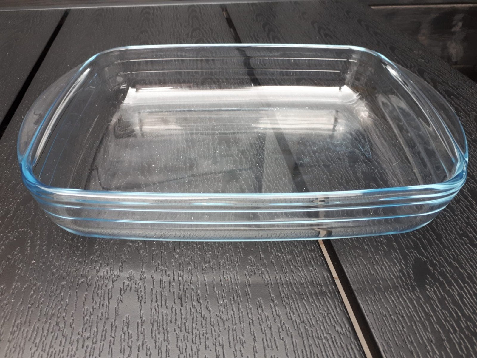 Nieuwe glazen ovenschaal, Ophalen, Nieuw