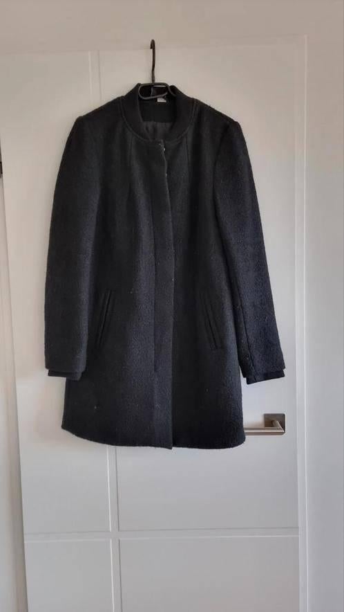 H&M Divided mantel zwart 36, H&M, Zwart, Ophalen of Verzenden, Zo goed als nieuw