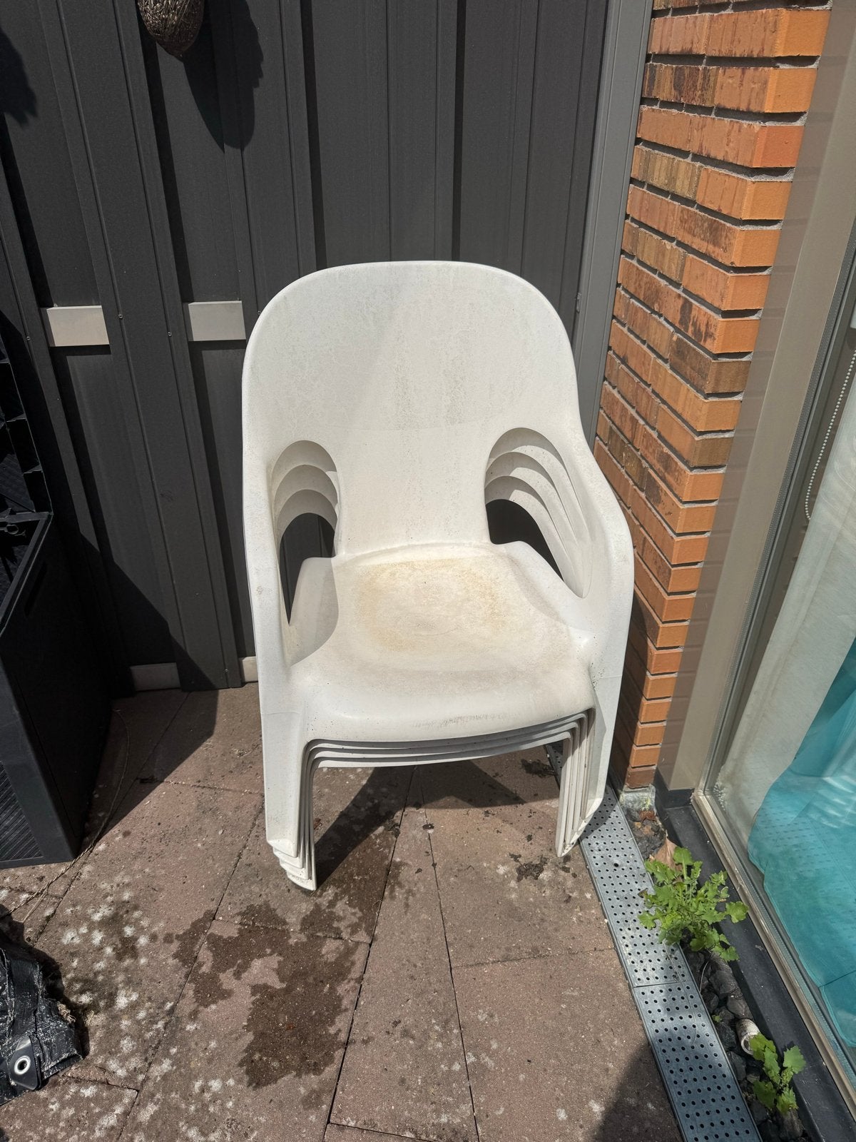 Opstabelbare tuinstoelen, Ophalen, Gebruikt, Textileen
