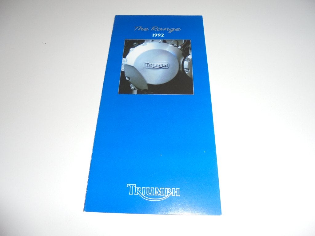 brochure Triumph motoren modellenprogramma  1992, Boeken, Ophalen of Verzenden, Nieuw, Overige merken