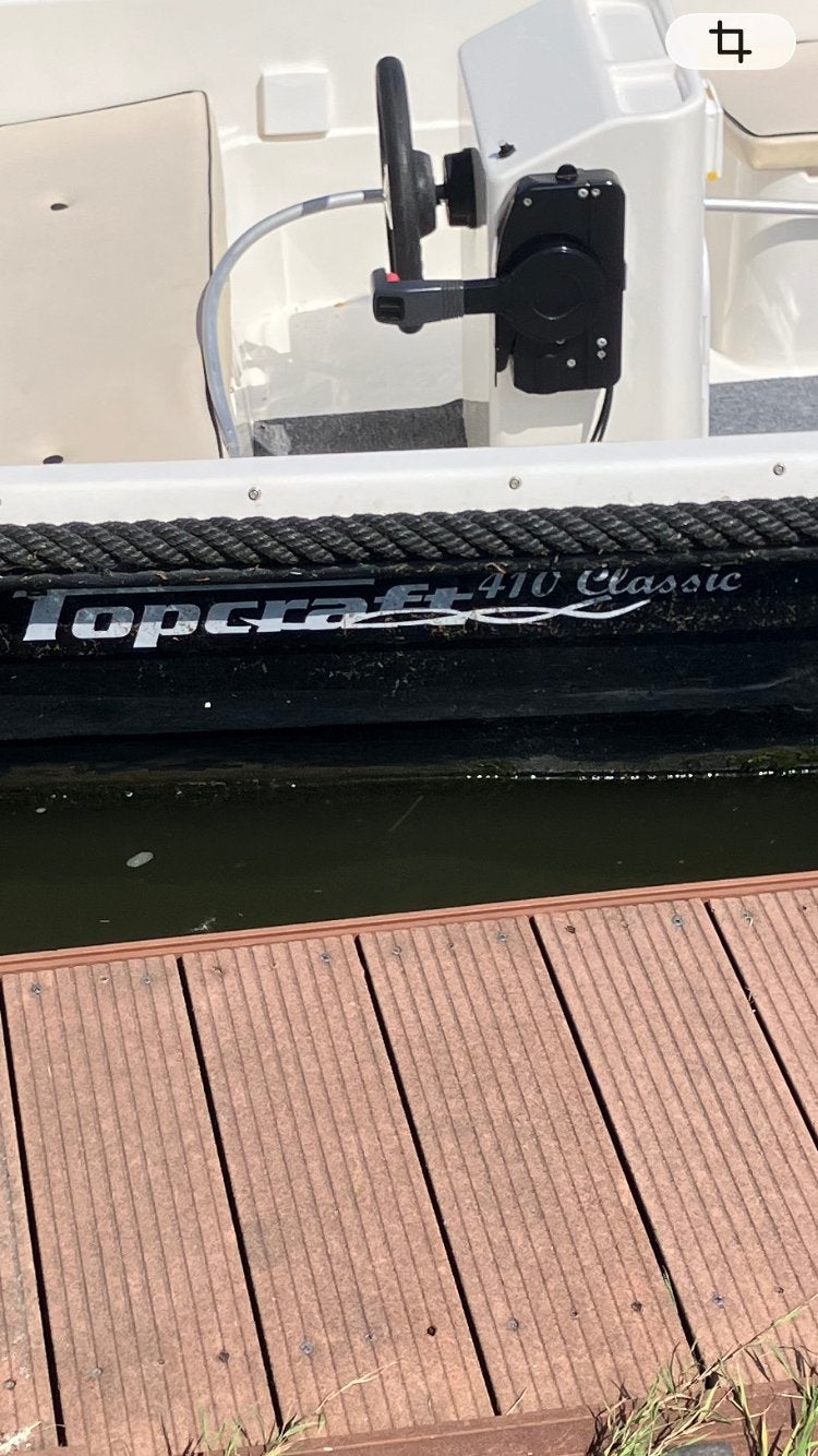 Topcraft 410 Classic met 9.9pk Mercury buitenboordmotor, Ophalen, Gebruikt, Afdekzeil, Buitenboordmotor