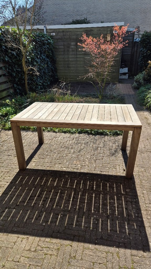 TUIN TAFEL HARDHOUT TEAK VAN KEES SMIT, Ophalen, Gebruikt, Rechthoekig, Teakhout