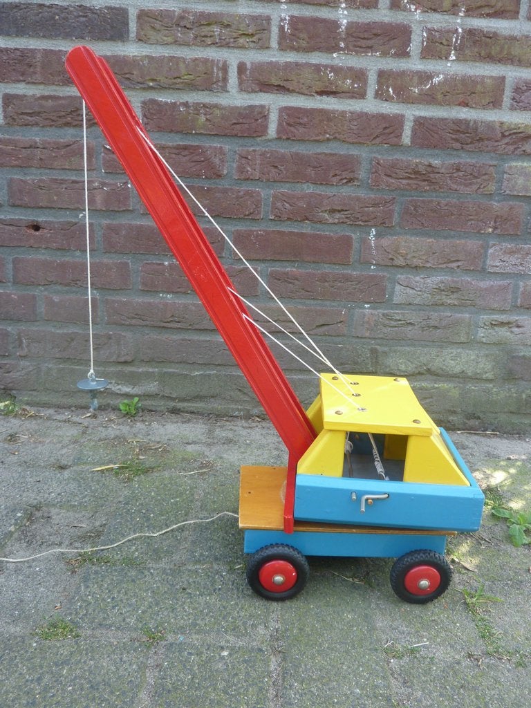 Houten speelgoed Hijskraan, Kinderen en Baby's, Speelgoed | Houten speelgoed, Ophalen of Verzenden, Gebruikt, Rij- of Hobbelspeelgoed