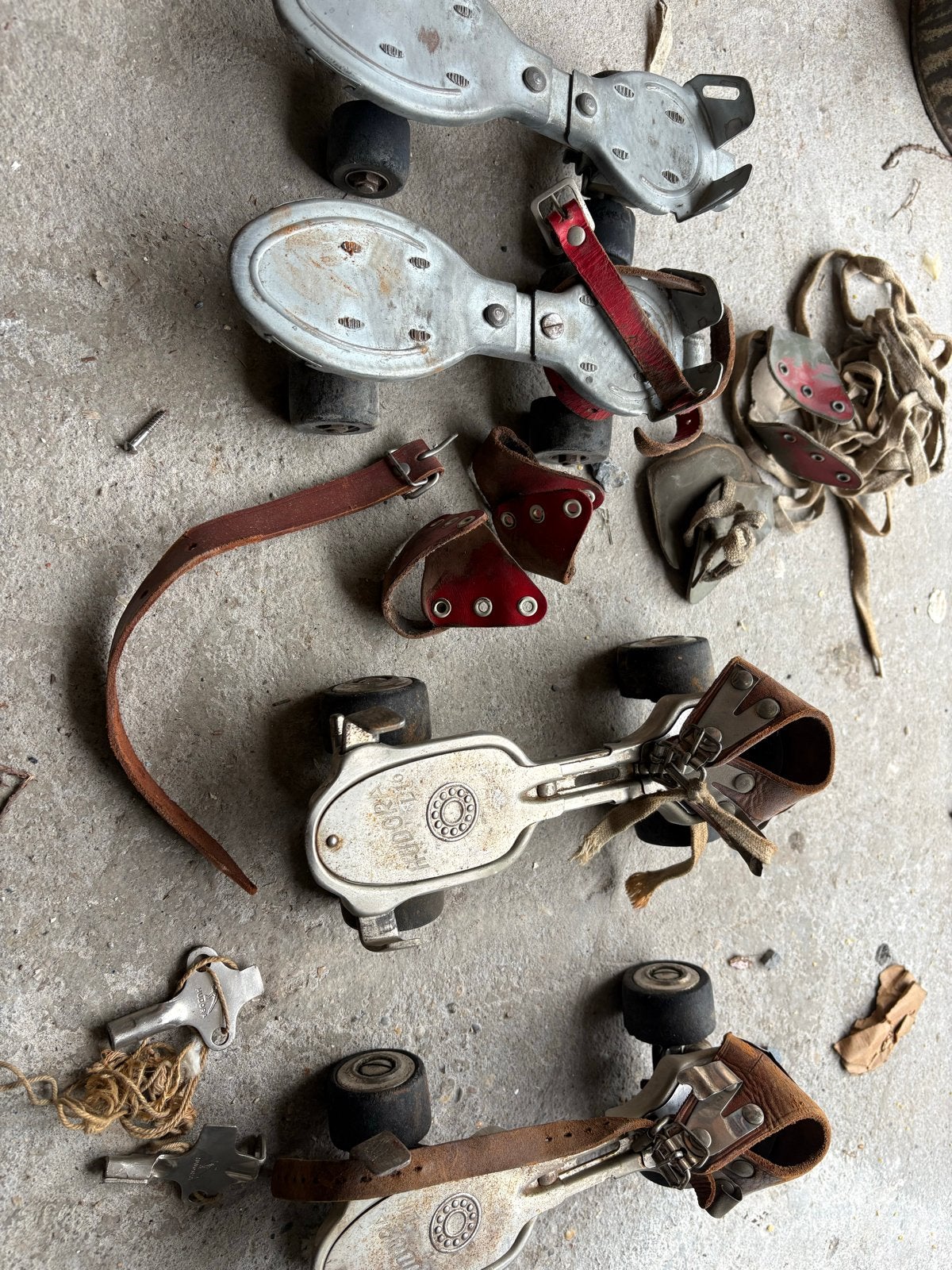 Vintage Hudora rolschaatsen - Verstelbaar, Ophalen, Verstelbaar, Gebruikt, Kinderen