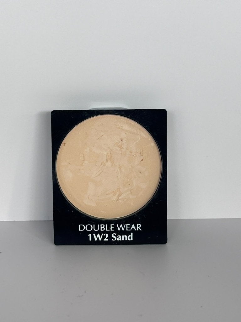 Estee Lauder Mini Double Wear Poeder 1W2 Sand, Gehele gezicht, Beige, Ophalen of Verzenden, Zo goed als nieuw