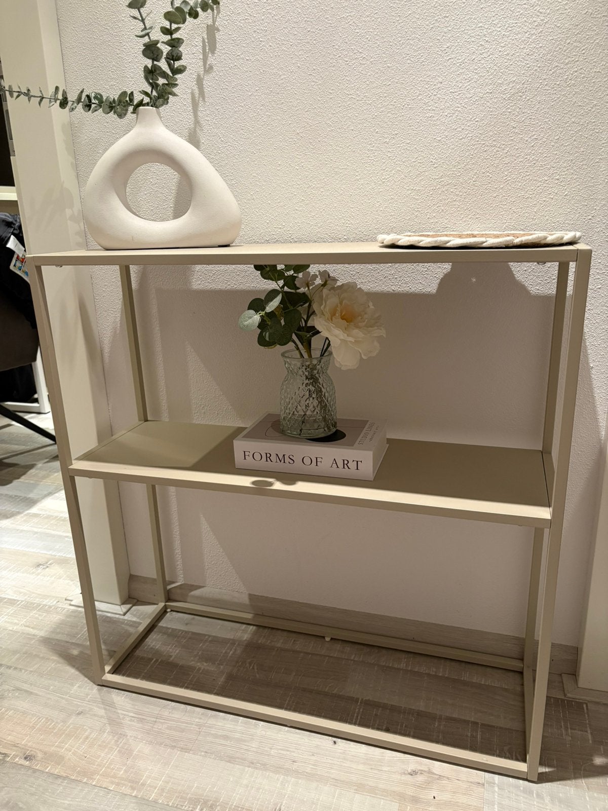 Beige sidetable Jysk 26x80cm, Ophalen, Gebruikt, 50 tot 100 cm, 25 tot 50 cm