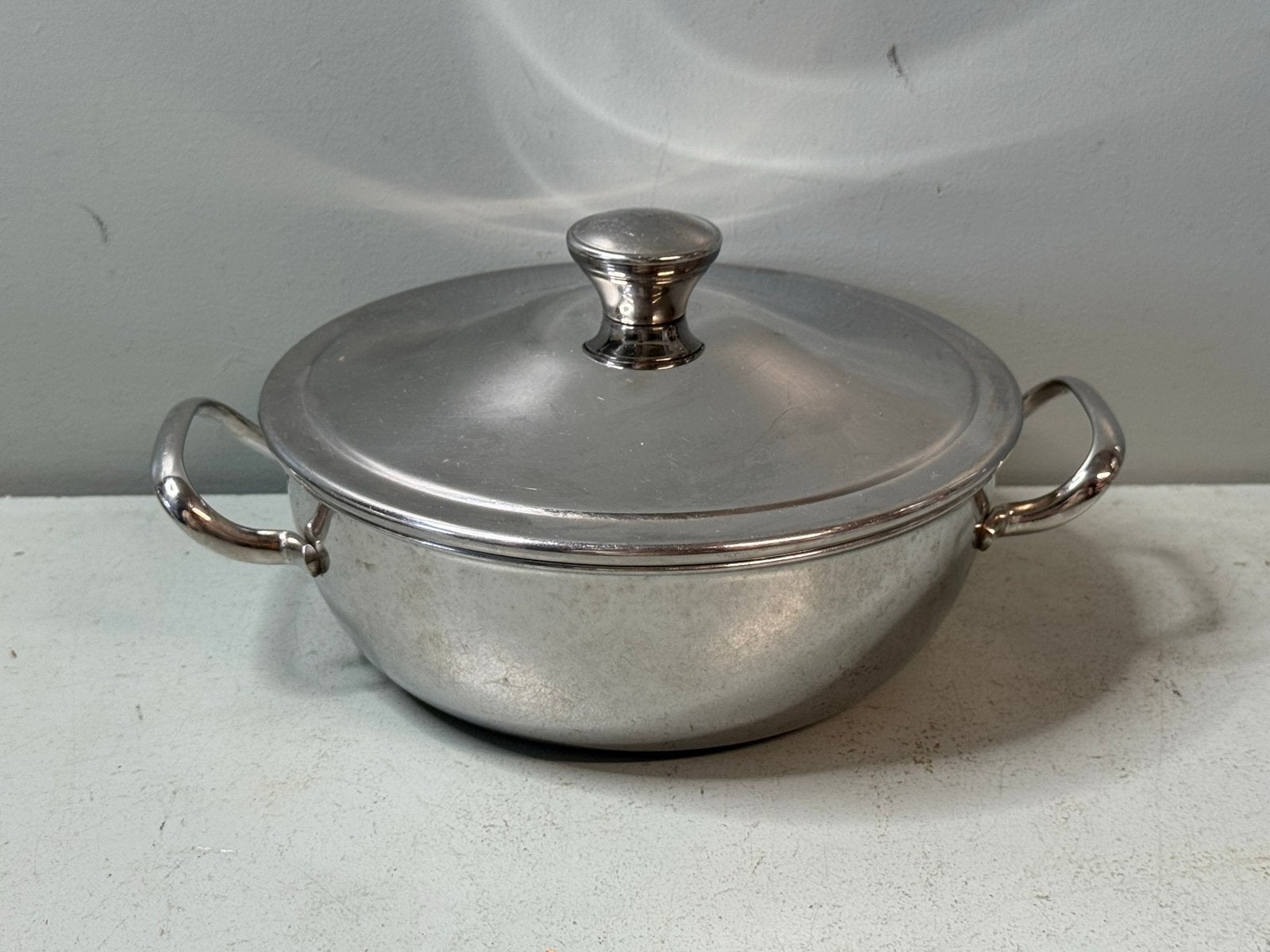 Vintage Alfra Alessi Dekschaal RVS 18/10 - Italië, Ophalen of Verzenden, ?, ?, ?