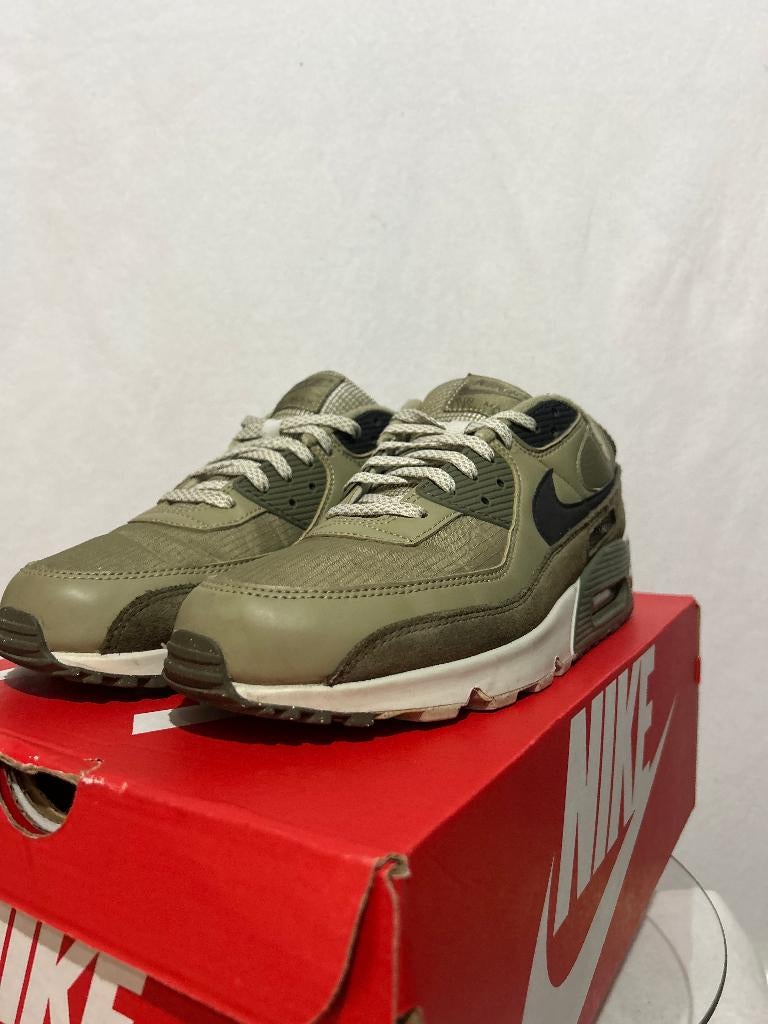 ALS NIEUW! Maat 45,5 - Nike Air Max 90 Neutral Olive, Overige kleuren, Verzenden, Nike, Nike