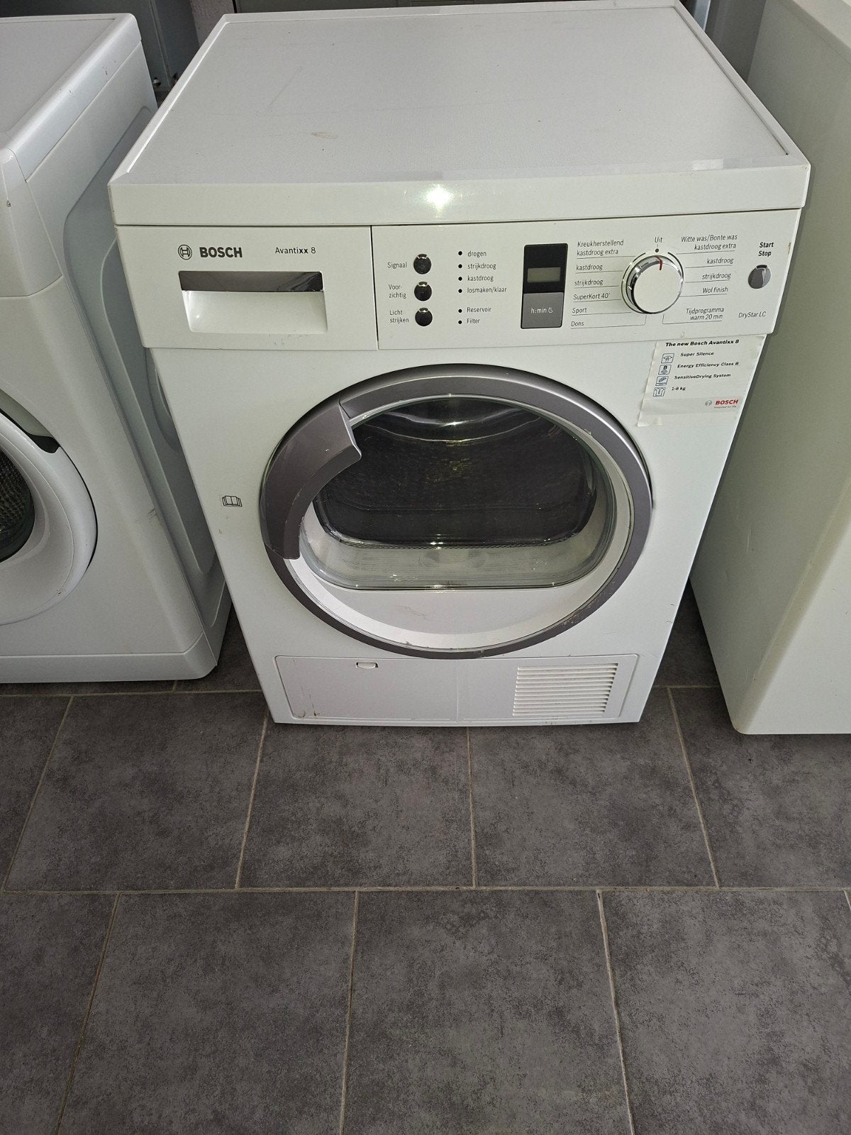 Bosch condensdroger, Ophalen, 6 tot 8 kg, Gebruikt, 85 tot 90 cm