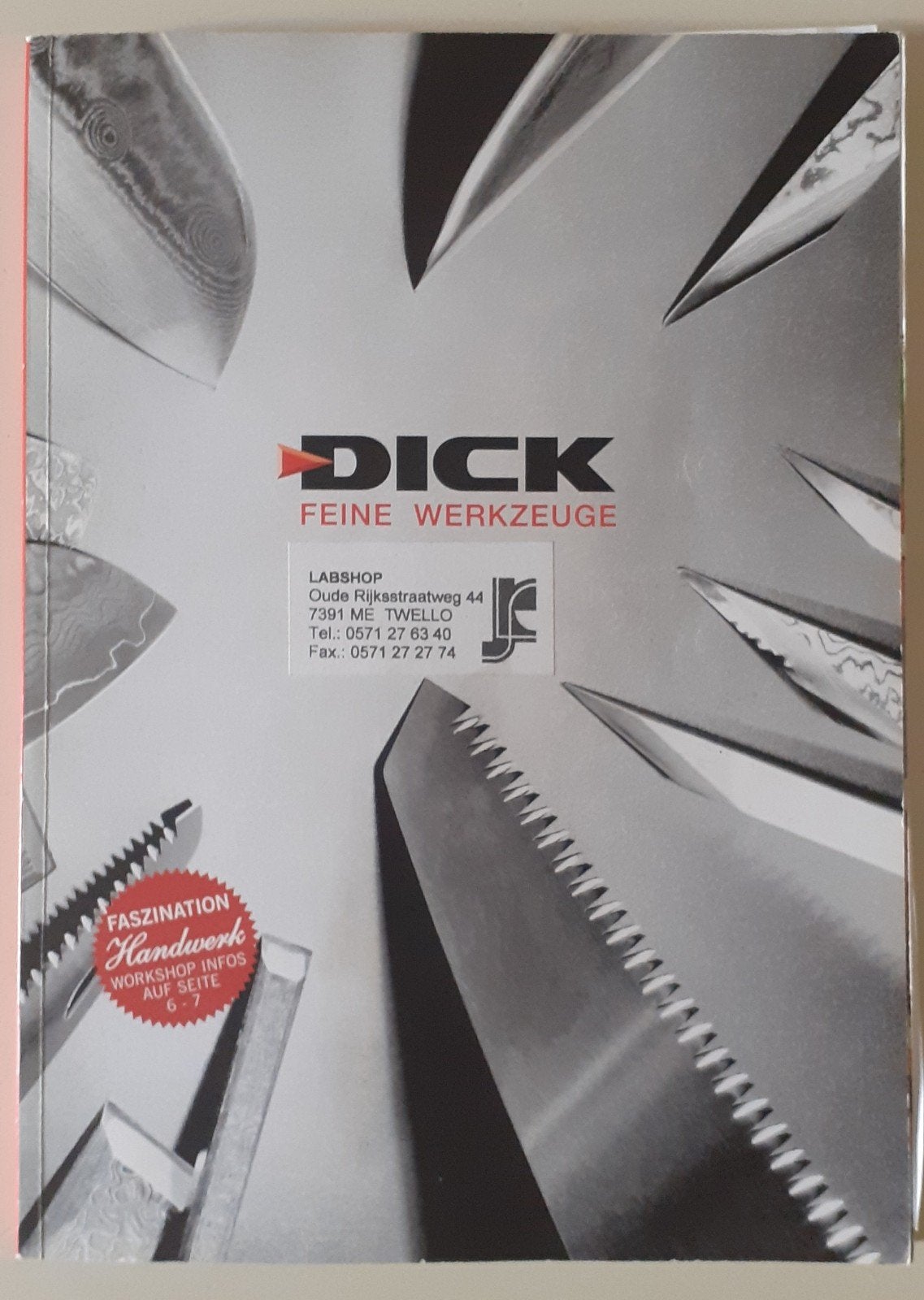 DICK Feine Werkzeuge Catalogus - Handwerk van het fijnste!, Ophalen of Verzenden, Zo goed als nieuw, DICK Feine Werkzeuge