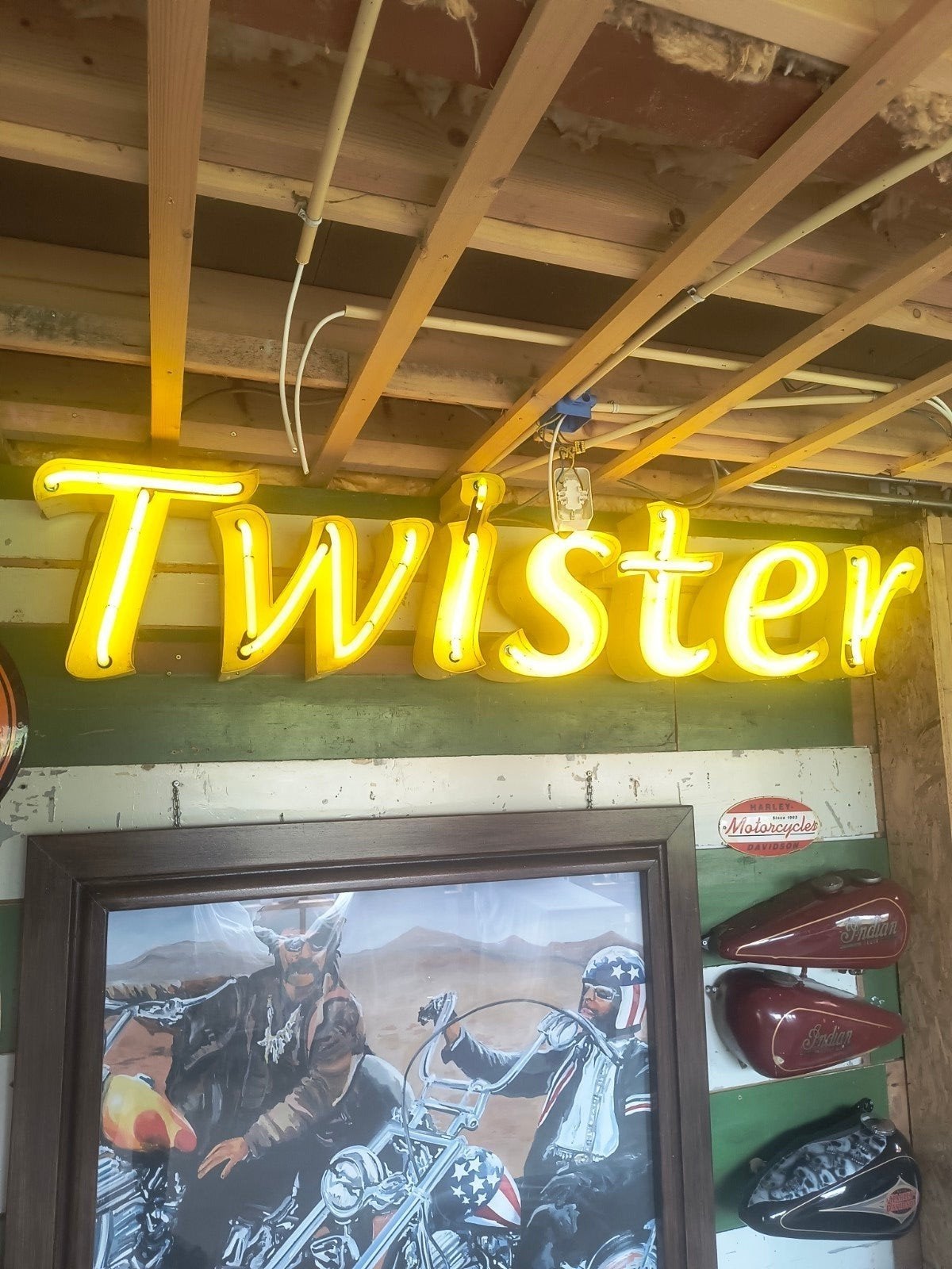 Cafe Twister Groningen neon reclamebord, Ophalen, Gebruikt
