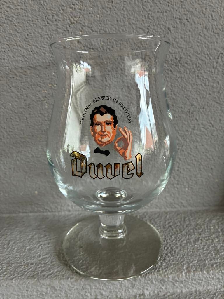 Duvel bierglas op voet, Ophalen of Verzenden, Gebruikt, Glas of Glazen, Duvel