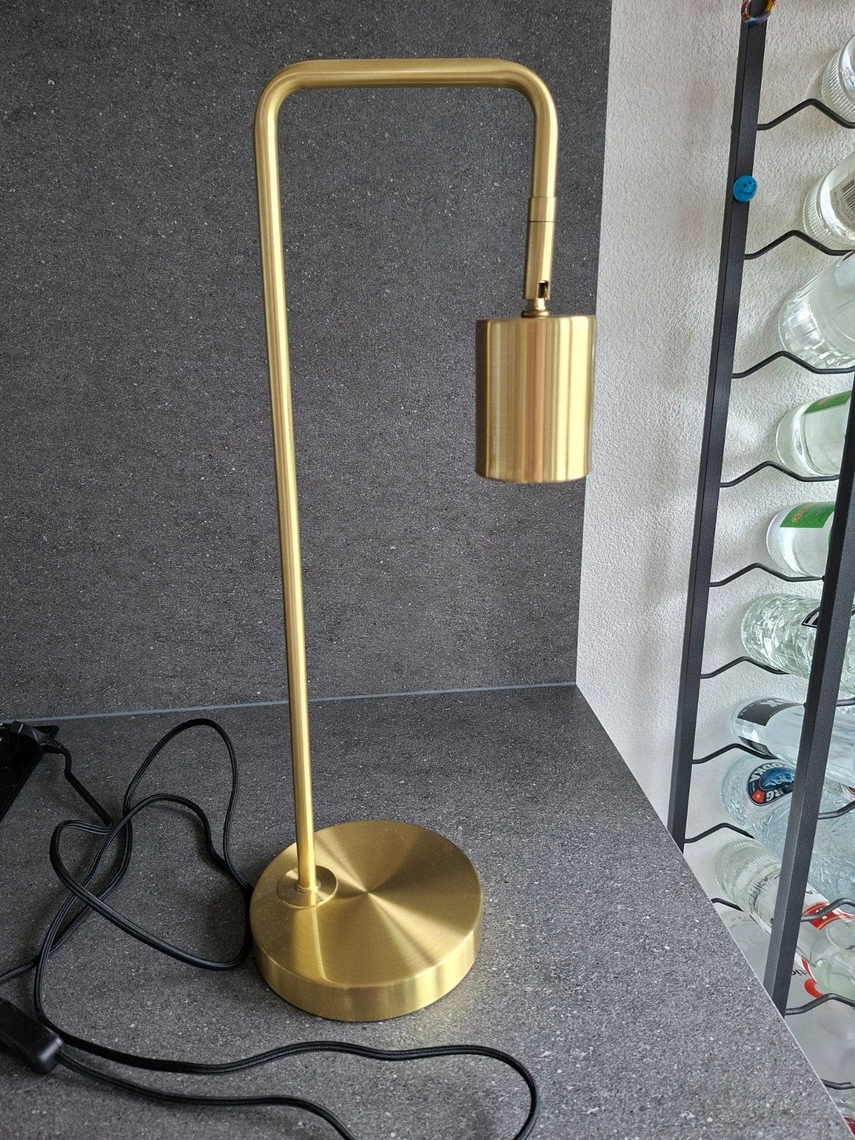Goudkleurige bureau/tafellamp, Ophalen, Verstelbaar