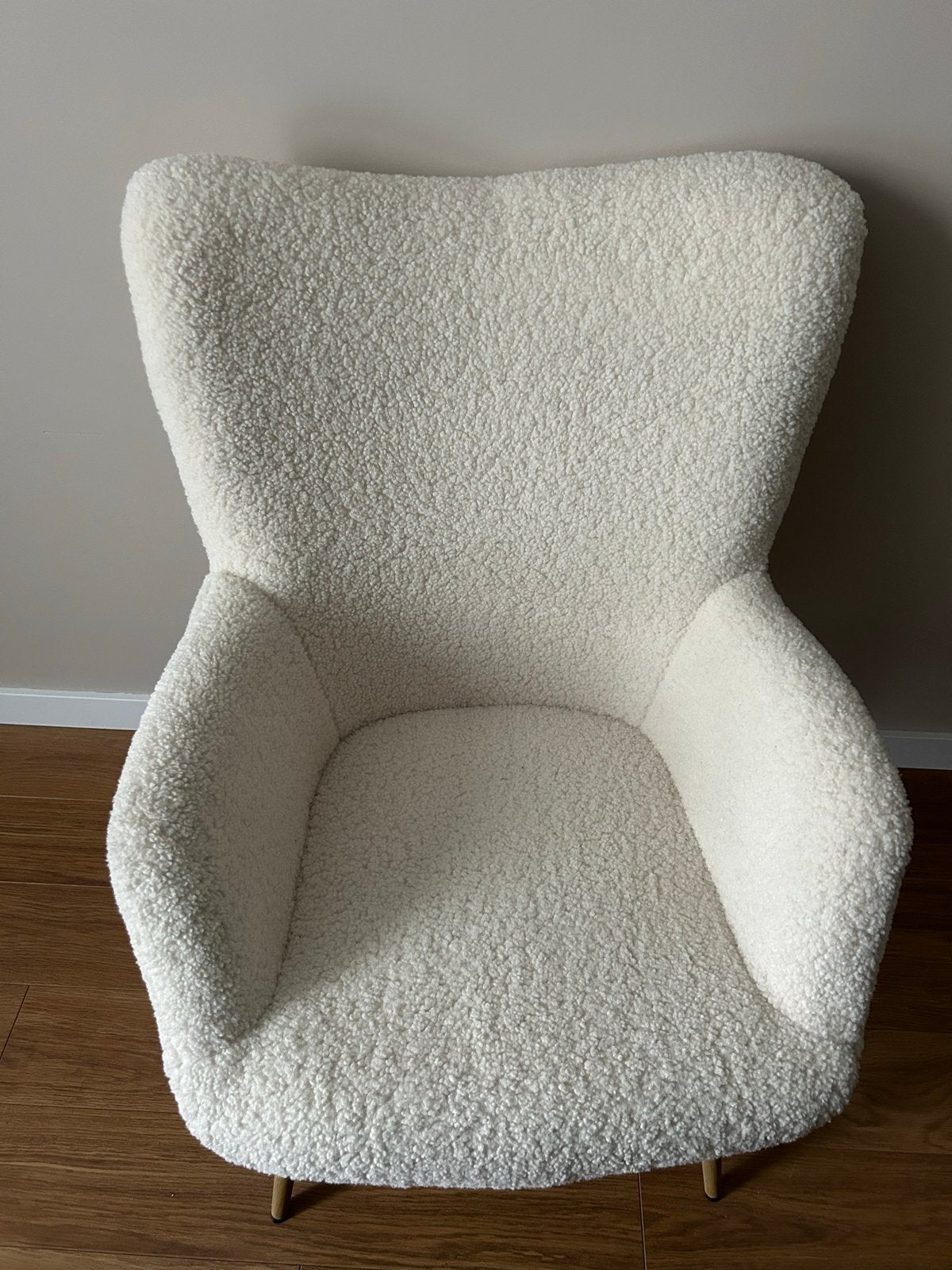 Teddy Stoel Off White - Comfortabele Fauteuil, Huis en Inrichting, Stoelen, Ophalen, Gebruikt, Wit, Eén