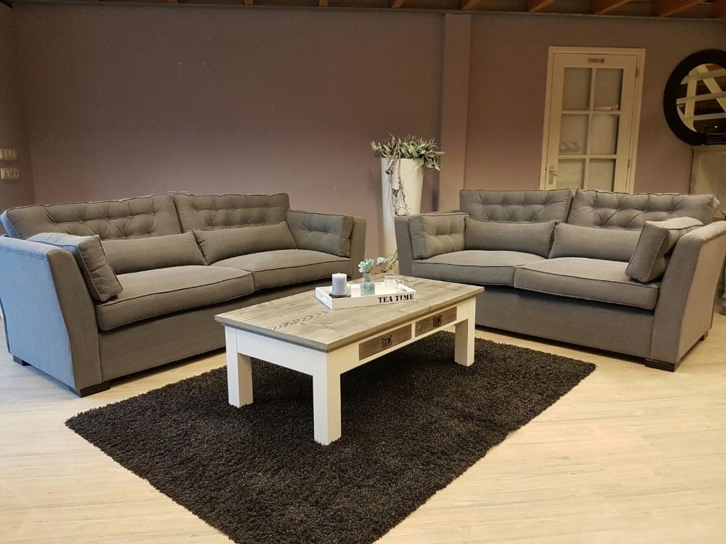 *ACTIE* Landelijke Bank Loungebank Hoekbank Div Kleuren, Landelijke bank bankstel hoekbank loungebank leer stof velvet, Overige maten