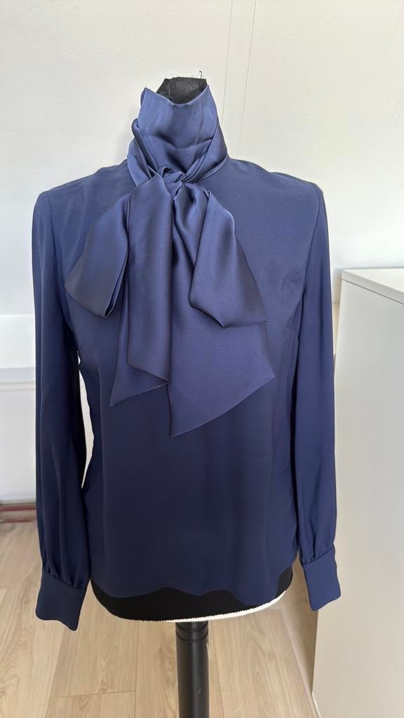La dress luxe blouse viscose xxs, Kleding | Dames, Ophalen of Verzenden, Zo goed als nieuw, Maat 34 (XS) of kleiner, Blauw