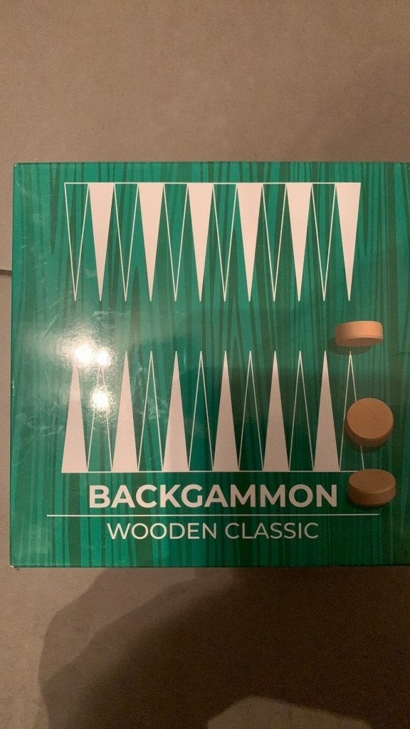 Spelletje Backgammon wooden classic, Ophalen of Verzenden, Nieuw