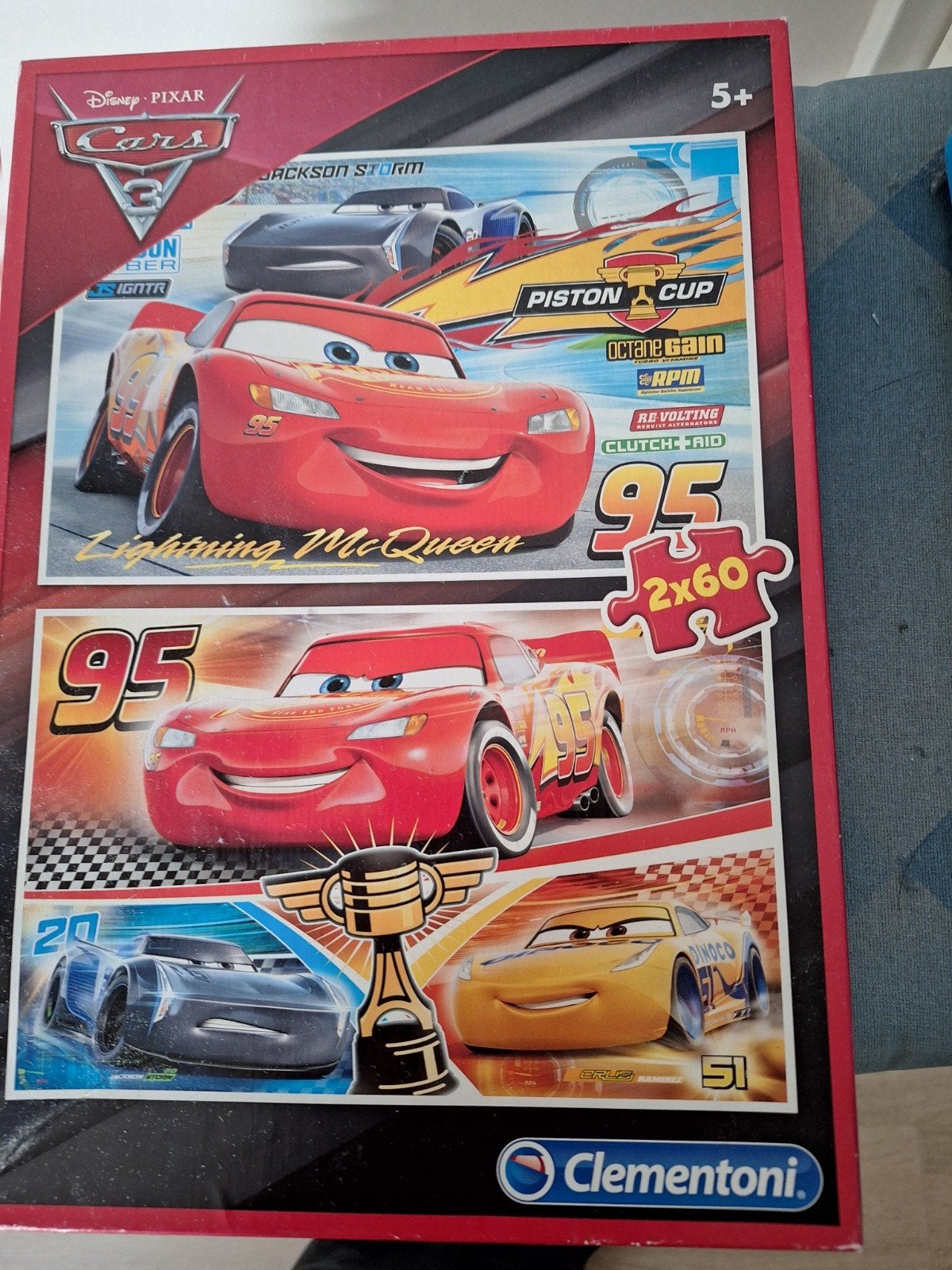 Disney Pixar Cars 3 Puzzel 2x60 stukjes Clementoni, Ophalen of Verzenden, 10 tot 50 stukjes, Gebruikt, 6 jaar of ouder