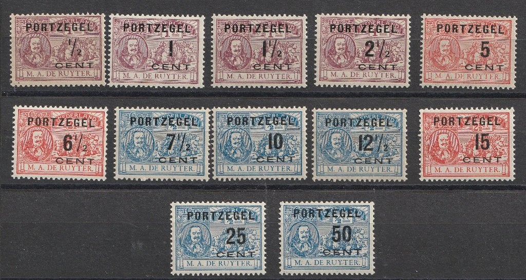 P31-P42 1907 Port de Ruyter MNH, Ophalen of Verzenden, T/m 1940, Postfris