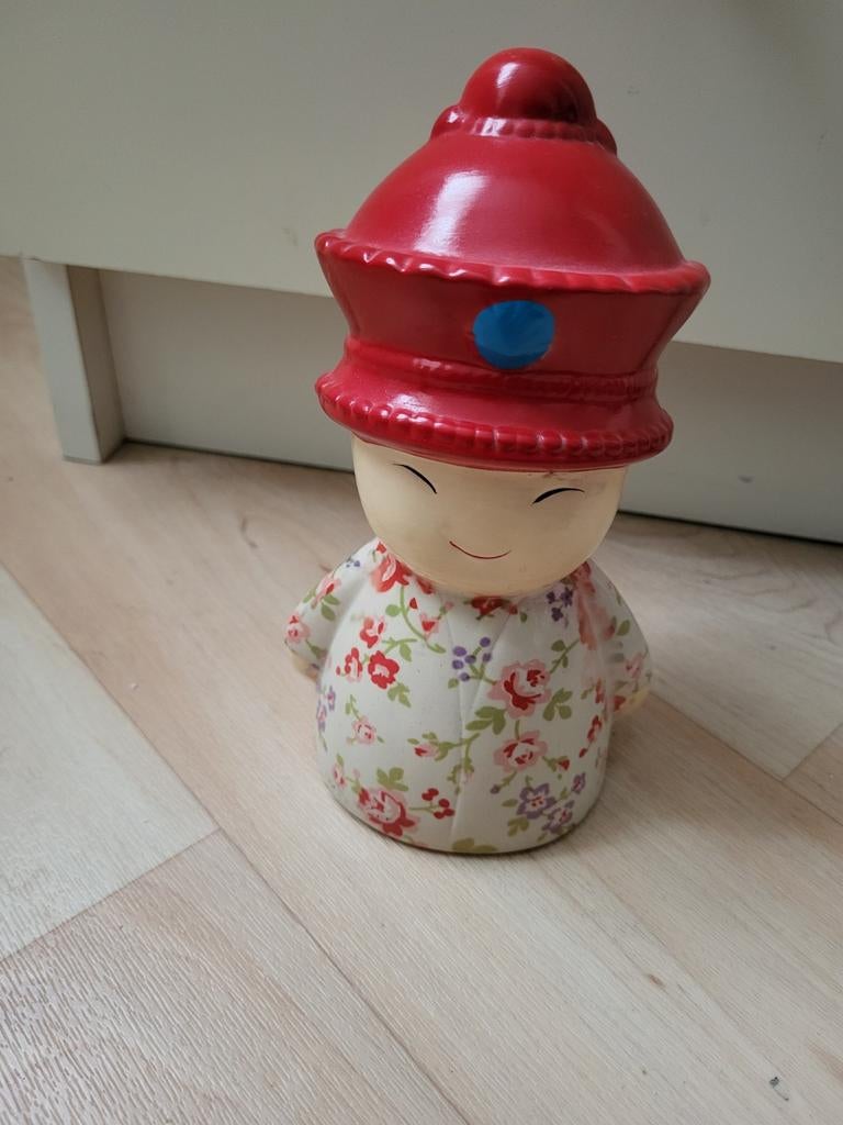 Spaarpot stenen pot Chinese kokeshi pop, Verzamelen, Ophalen of Verzenden, Zo goed als nieuw