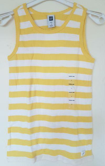 Geel/wit gestreepte GAP top maat 116/122 *NIEUW*, Kinderen en Baby's, Kinderkleding | Maat 116, Meisje, Nieuw, Ophalen of Verzenden