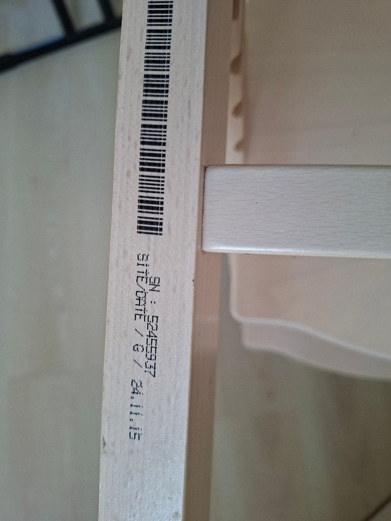 Stokke Tripp Trapp kinderstoel whitewash, Ophalen, Gebruikt, Meegroeistoel