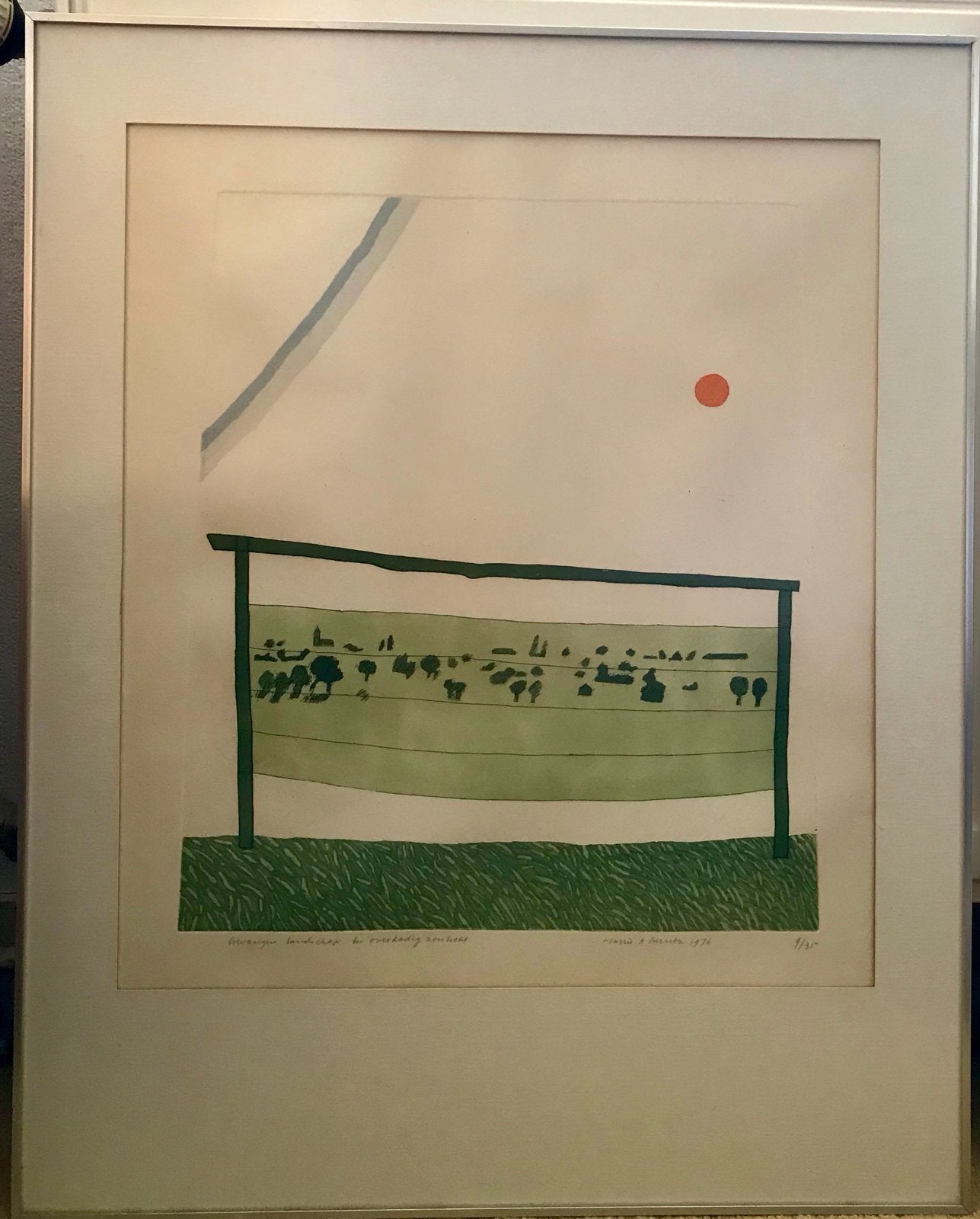 Harrie Gerritz - Twee ingelijste zeefdrukken, gesigneerd, 50 cm, 60 cm, Ophalen of Verzenden, Gesigneerd