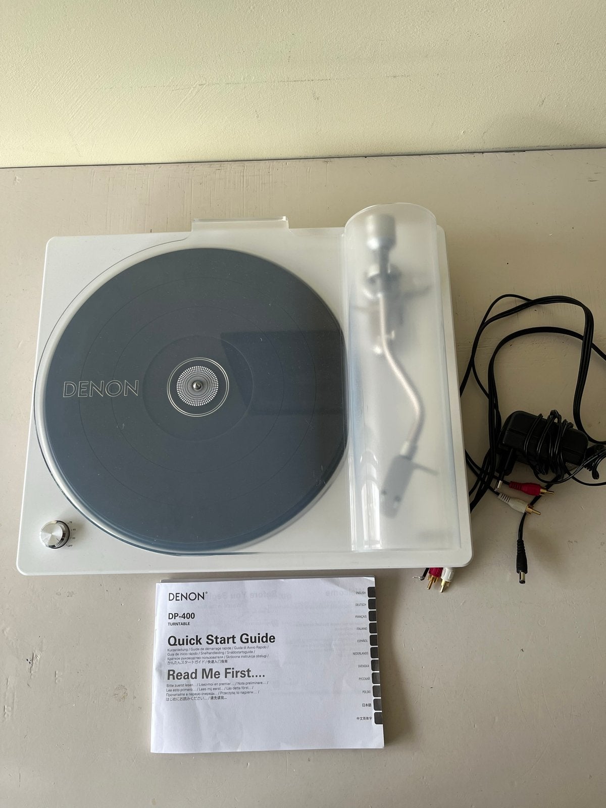 Denon DP-400 platenspeler - Wit (zonder naald), Ophalen, Gebruikt, Platenspeler, Overige merken