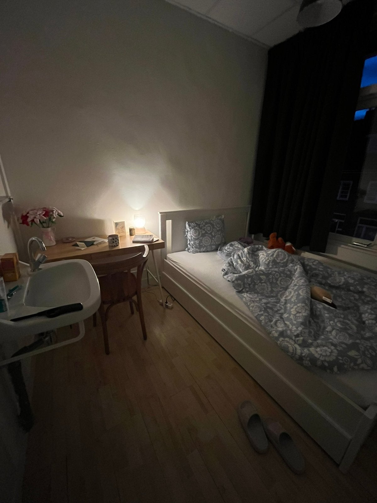 Ikea Songesand met 2 lades en lattebodem, Ophalen, Eenpersoons, Wit, 140 cm