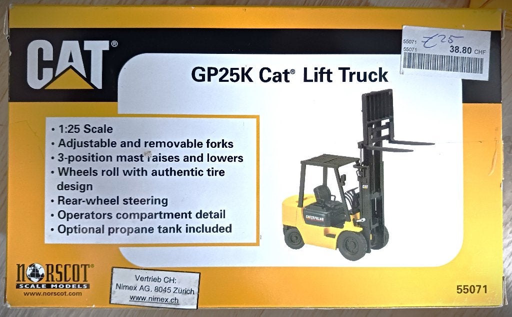 heftruck Caterpillar, schaal 1:25, nieuw in ovp, € 29, Overige merken, Gelijkstroom, Overige typen, Nieuw
