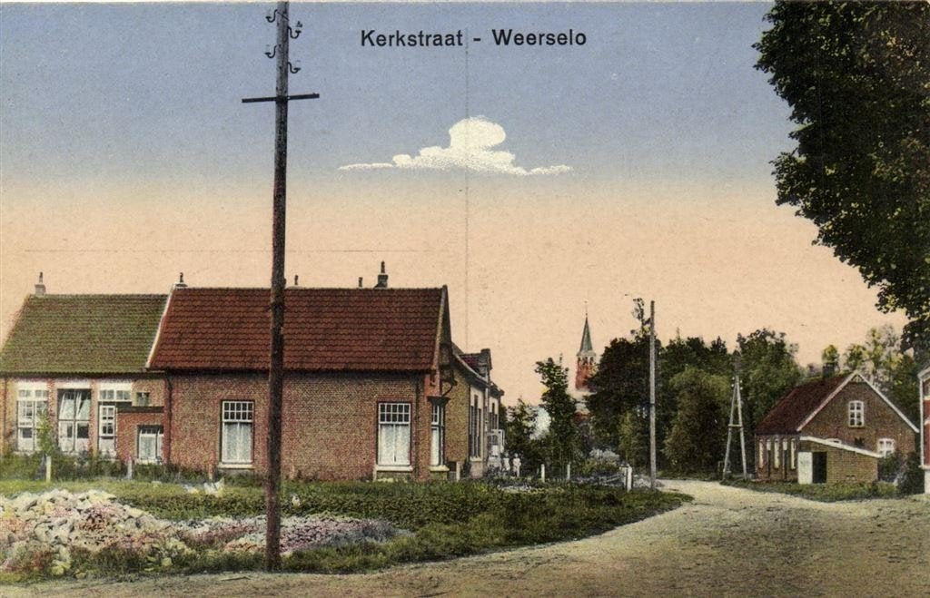 Kerkstraat - Weerselo - ongelopen, Verzenden, 1920 tot 1940, Ongelopen, Noord-Brabant