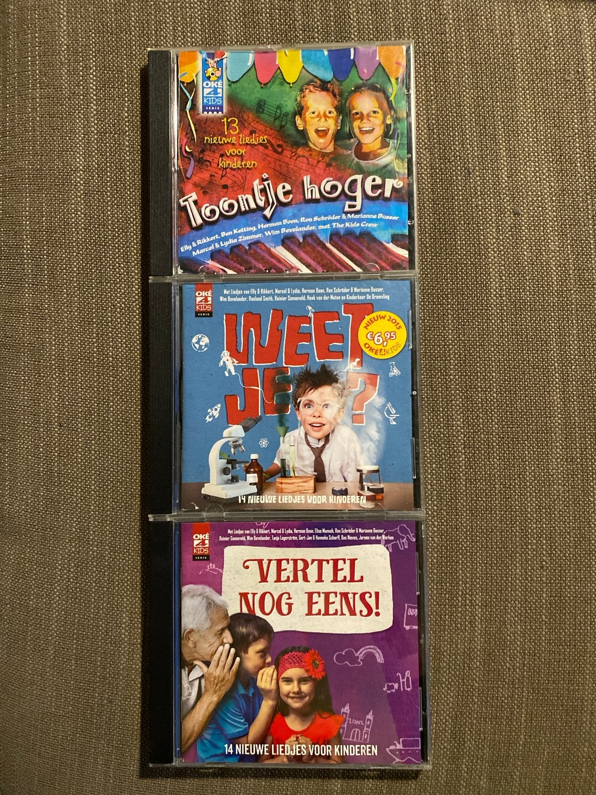 Oke4kids cd’s Toontje Hoger, Weet Je?, Vertel Nog Eens!, Ophalen of Verzenden, Zo goed als nieuw, Muziek