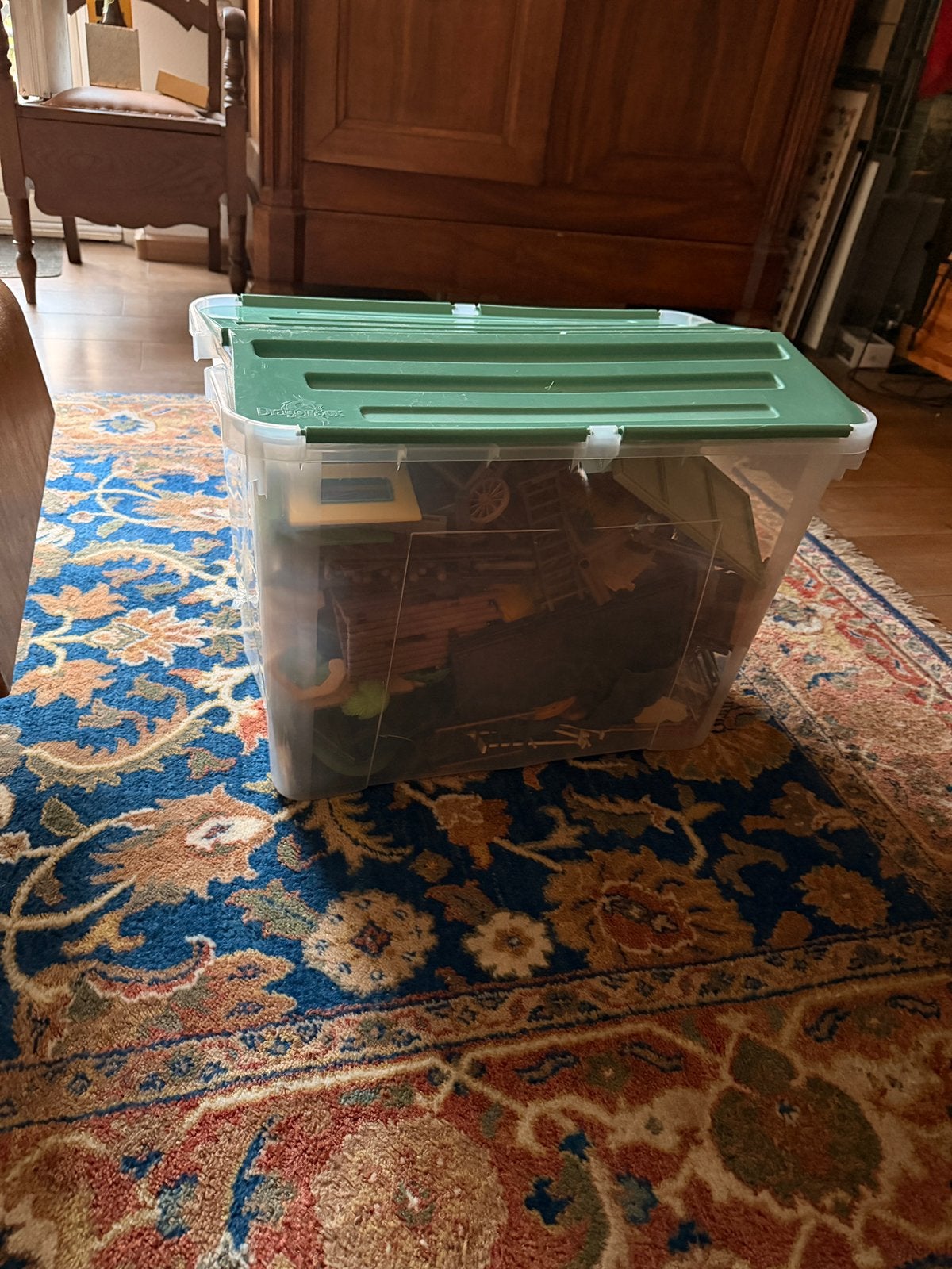 Enorme krat playmobil allerlei vintage, Ophalen of Verzenden, Gebruikt