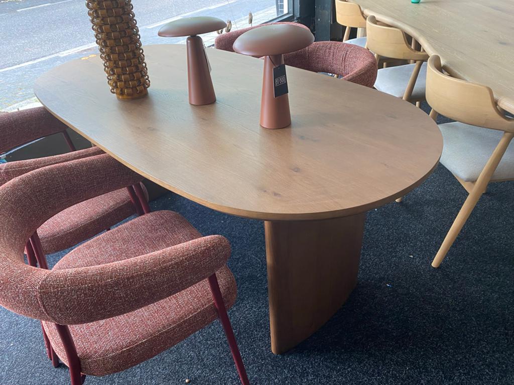 Deense ovale eiken eettafel dex 180x90 cm - Lichtbruin, Ophalen, Eikenhout, 50 tot 100 cm, Zo goed als nieuw
