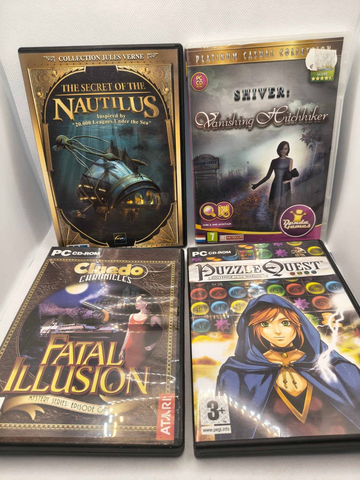4 pc games lot Nautilus shiver cluedo puzzle quest, Ophalen of Verzenden, Zo goed als nieuw