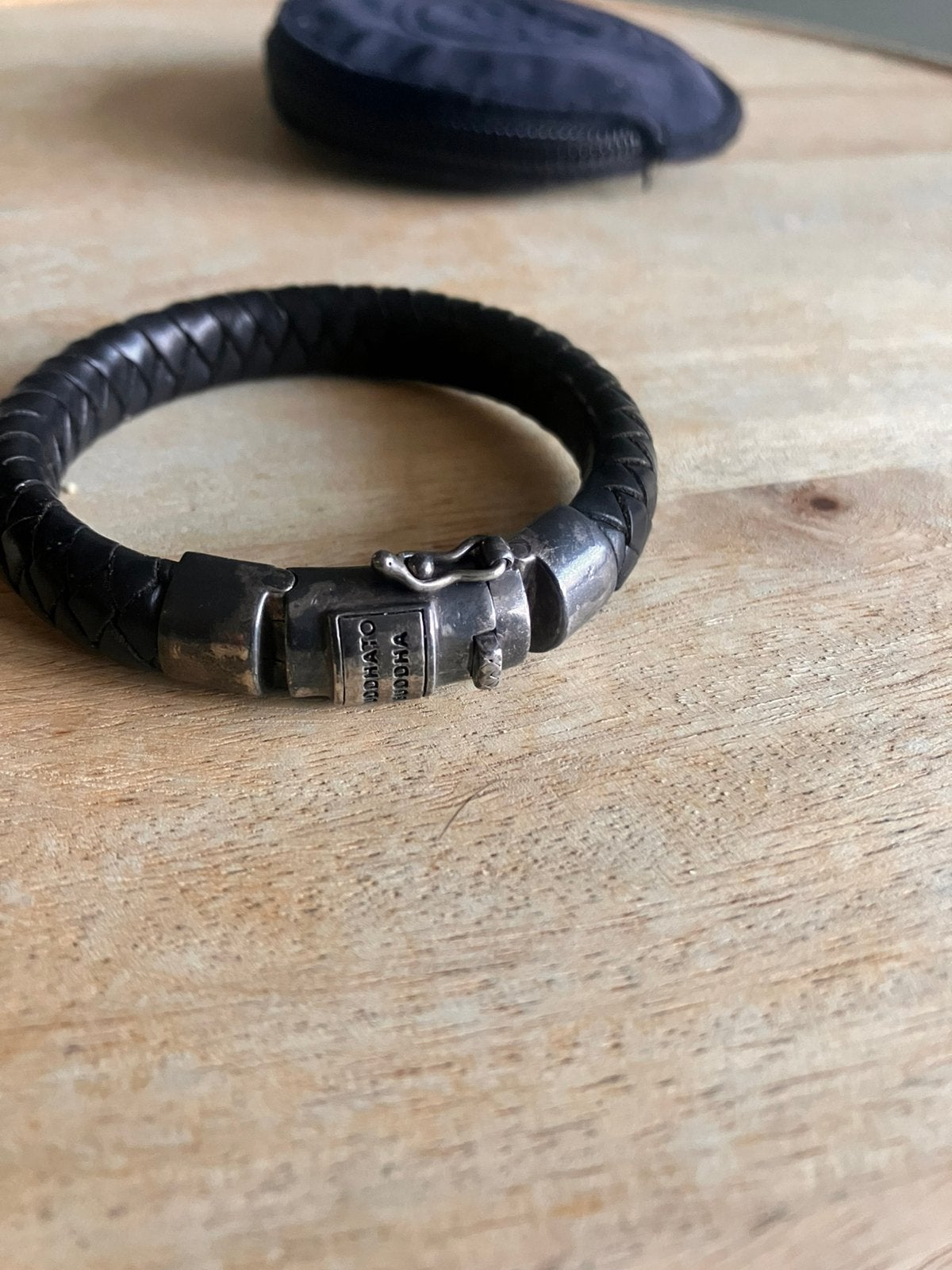 Buddha to Buddha leren armband, Ophalen of Verzenden, Zwart, Leer