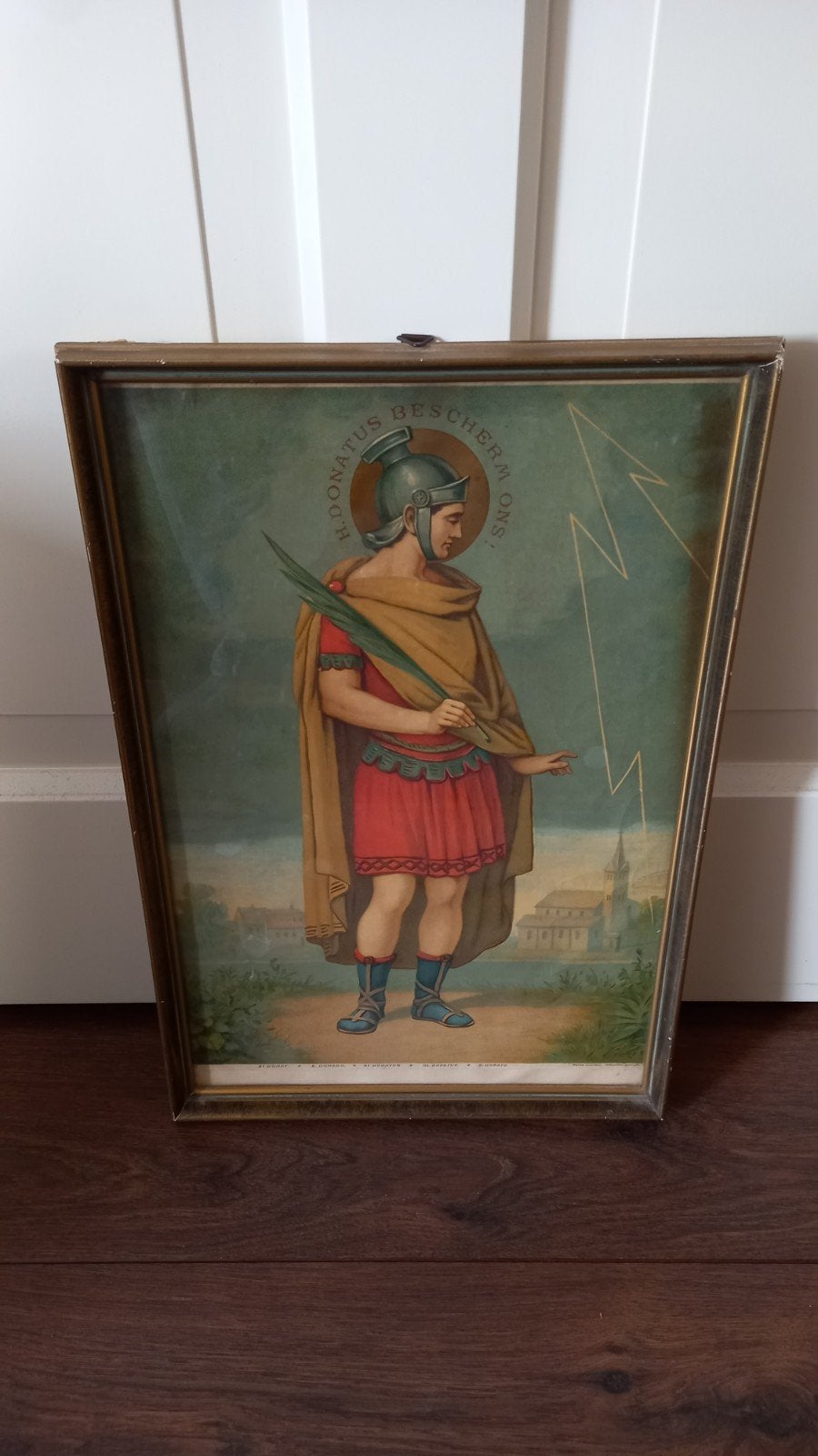Antieke prent van Sint Donatus, Ophalen of Verzenden, Minder dan 50 cm, Schilderij