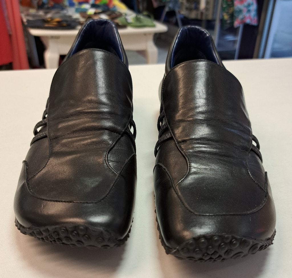 Muxart nieuw zwart leren schoenen instappers noppen 39 42932, Muxart, ., Nieuw, Ophalen of Verzenden