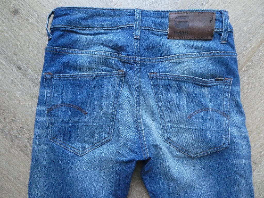 Heren Gstar RAW 3301 Slim spijkerbroek maat 28-32, Blauw, W32 (confectie 46) of kleiner, Ophalen of Verzenden, Zo goed als nieuw