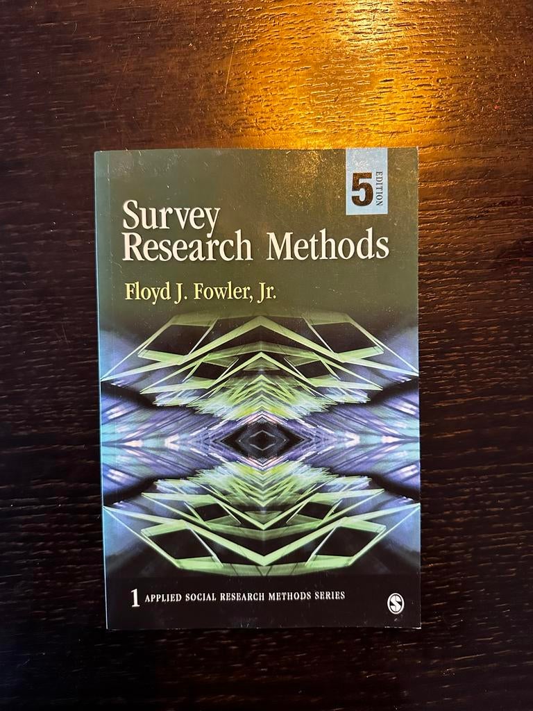 Survey Research Methods - Floyd J. Fowler, Jr., Ophalen of Verzenden, Gamma, Zo goed als nieuw, WO