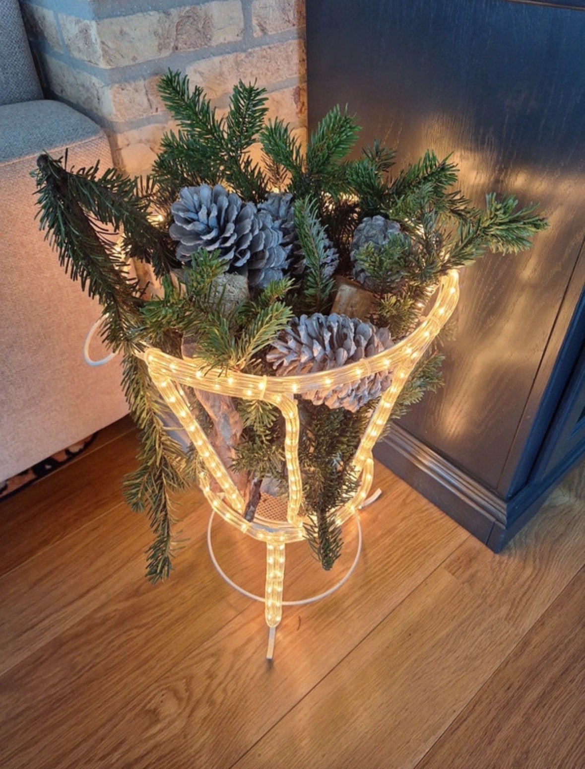 Sfeervolle Vuurkorf met Ingebouwde Verlichting (58 cm), Ophalen of Verzenden, Zo goed als nieuw, Vuurkorf