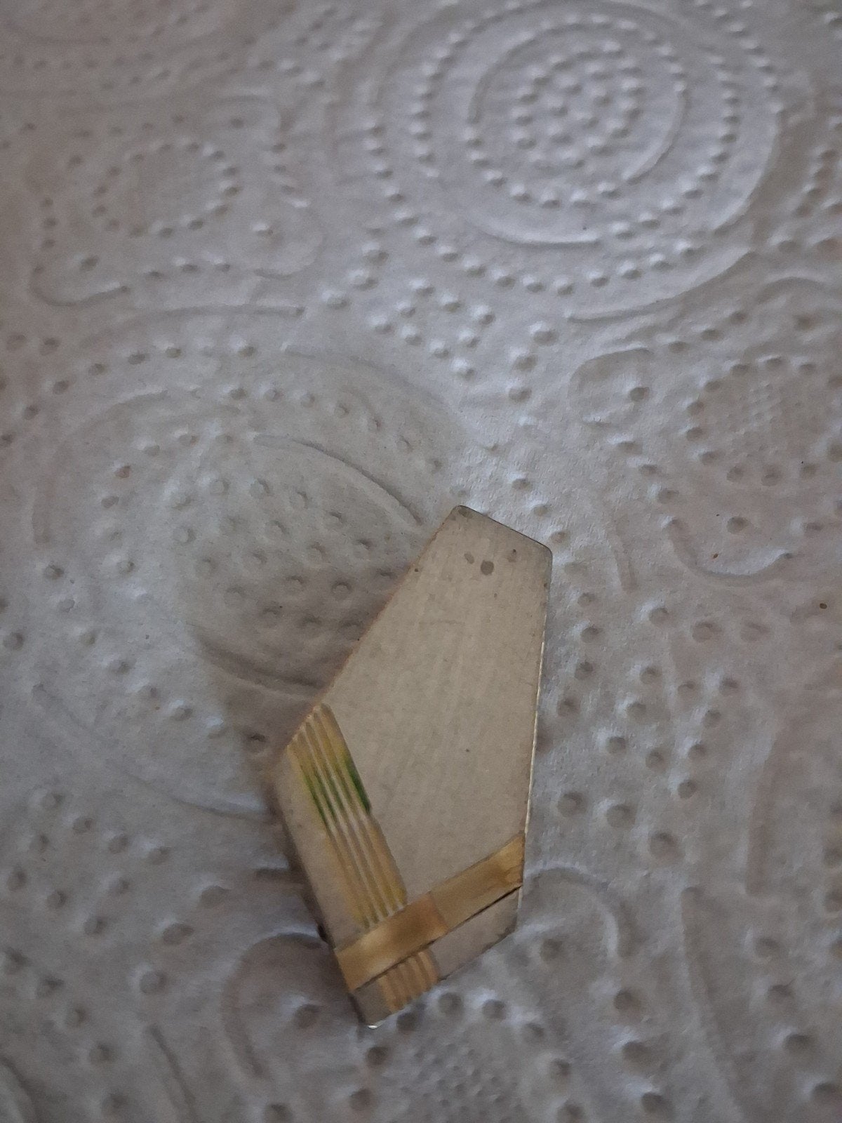 Das klem.zilver met goud inleg, Ophalen of Verzenden, Zilver