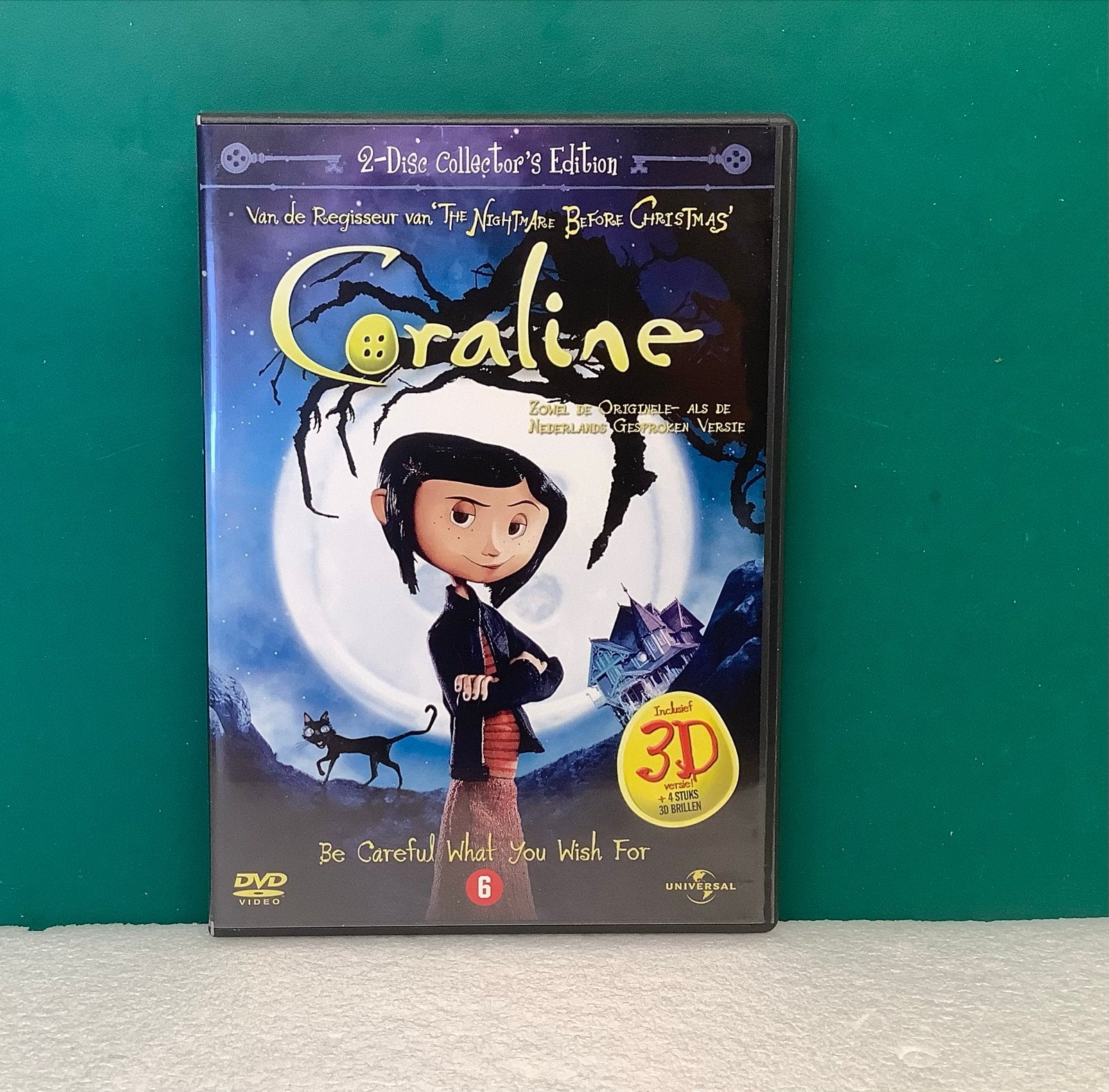 Coraline 2-Disc Collector's Edition DVD met 3D-bril, Bonusmateriaal, Animatie, Amerikaans, Nederlands
