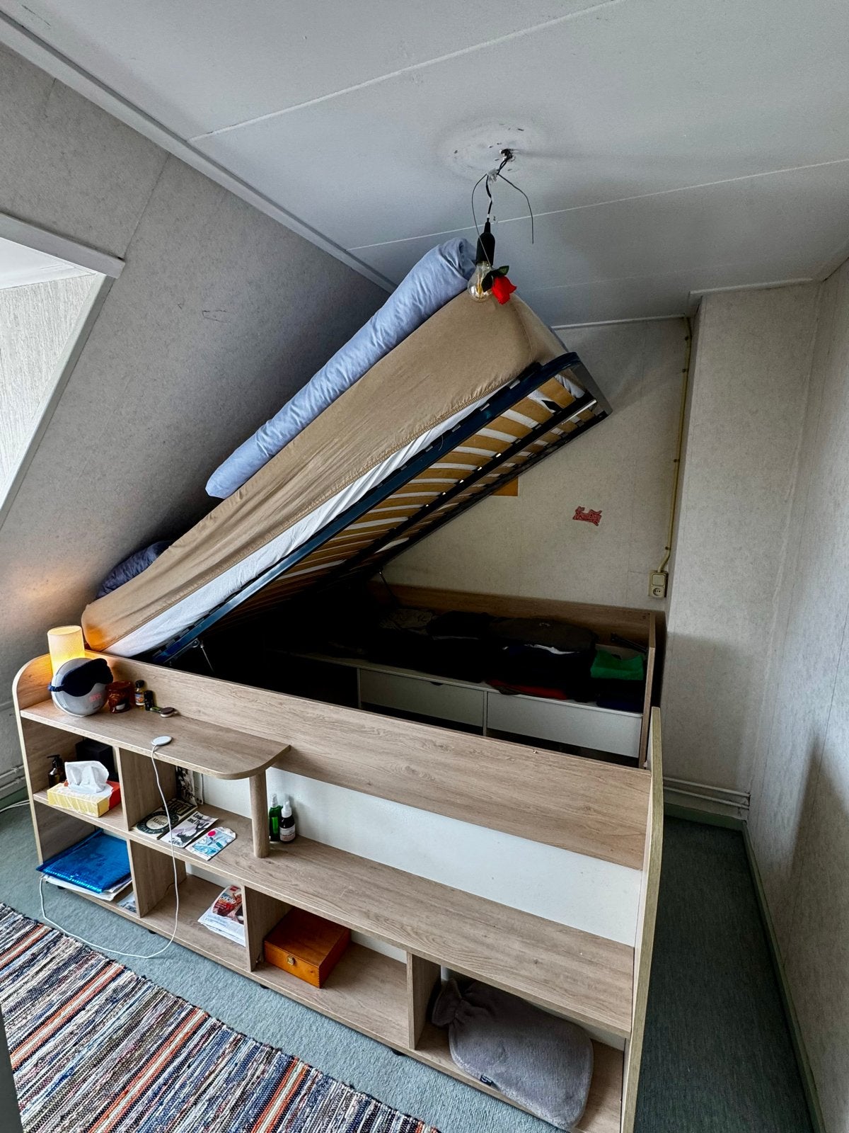 Parisot Space-Up Bed 140x200 cm met opbergruimte, Ophalen, Overige kleuren, Tweepersoons, 140 cm