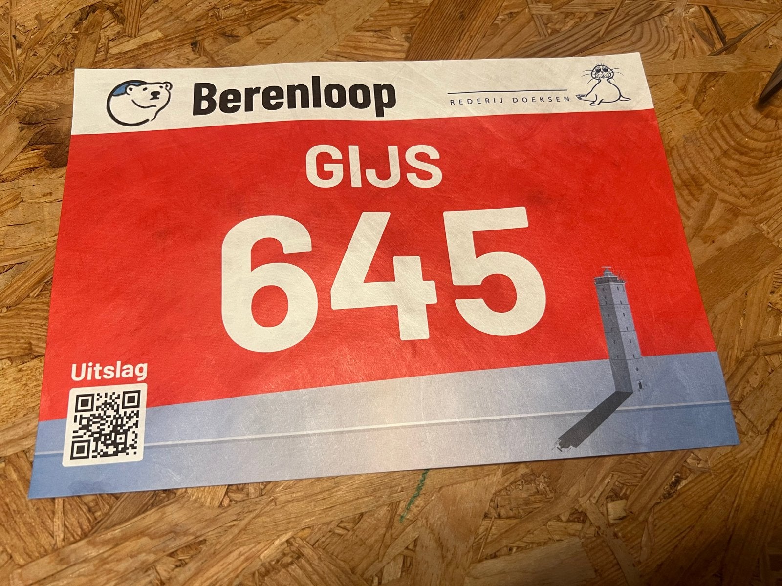 Startbewijs Berenloop marathon