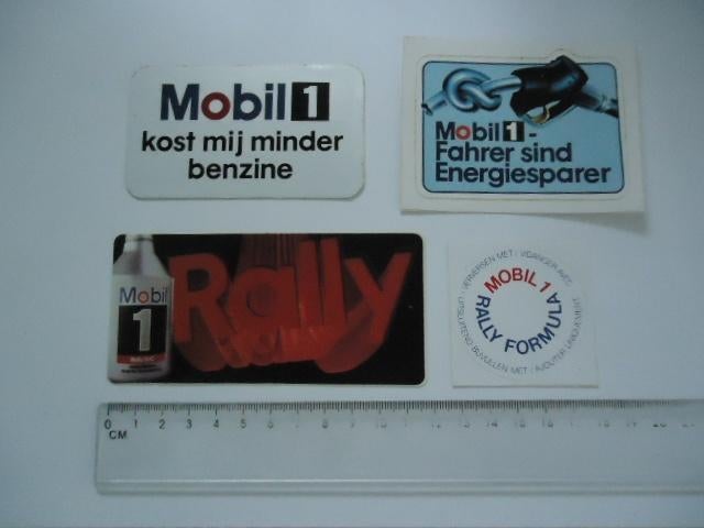 sticker oud MOBIL 1 formule f1 auto race rally formula one, Verzamelen, Stickers, Verzenden, Zo goed als nieuw, Bedrijf of Vereniging