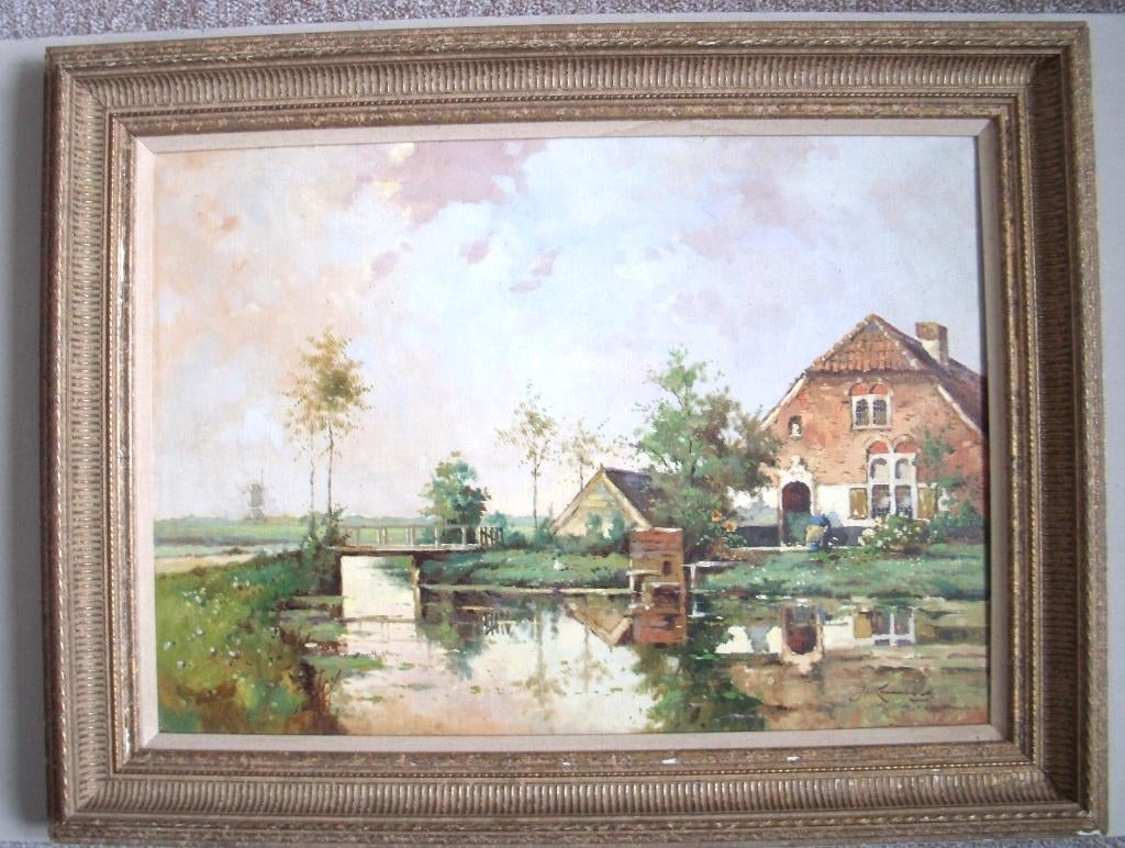 Johan Hendrik Kaemmerer -(1894-1979) - Polderlandschap -, Antiek en Kunst, Ophalen