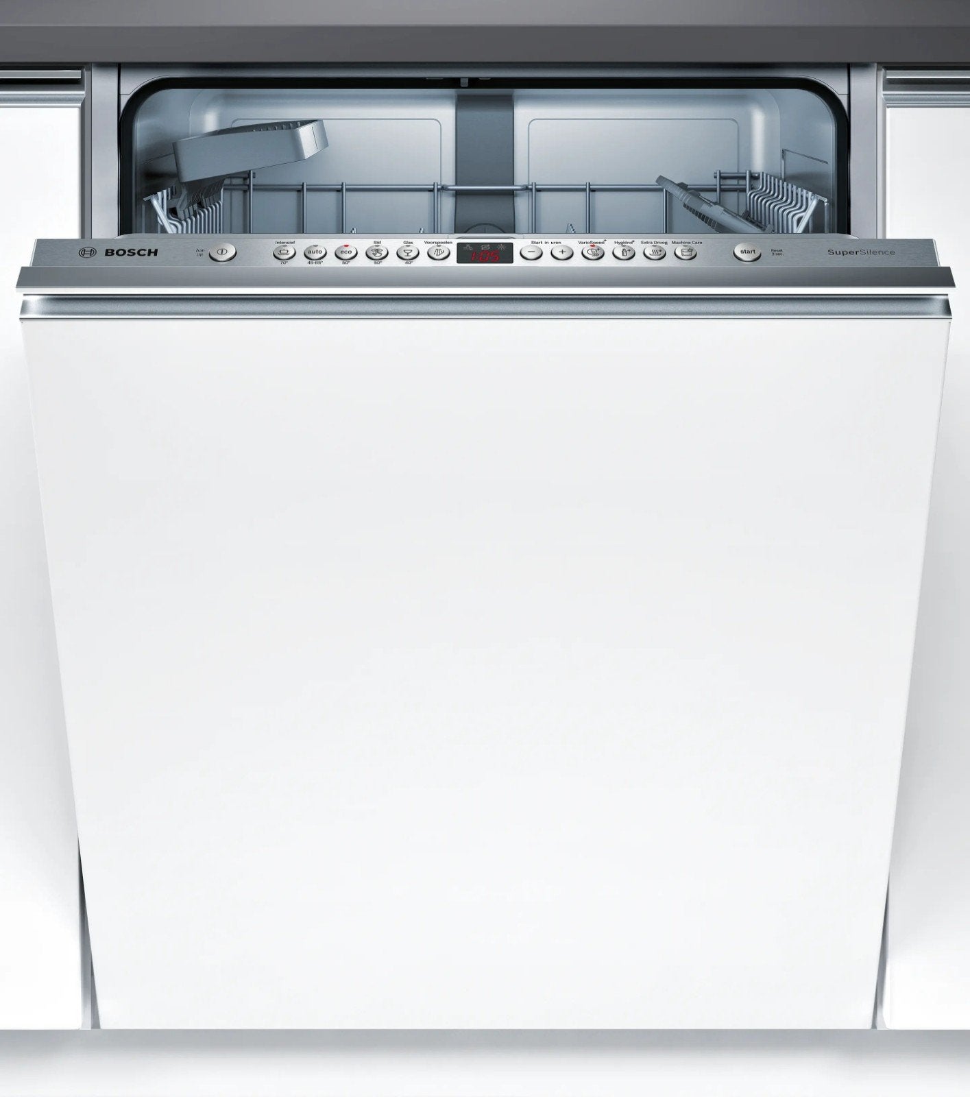 Bosch SuperSilence inbouw vaatwasser, Ophalen, Minder dan 10 liter, Energieklasse A of zuiniger, Zo goed als nieuw